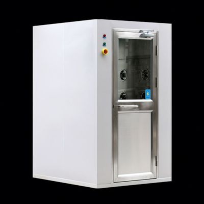 Doccia ad aria in camera pulita personalizzata con timer regolabile da 0 a 99 e angolo di flusso d'aria a 360° in piastra d'acciaio rivestita in polvere SUS304/
