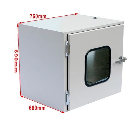 Box di passaggio per stanze pulite statiche di laboratorio personalizzato con trattamento dell'arco interno e connessione senza soluzione di continuità