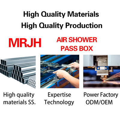 MRJH Single Story Controllo Manuale Interlock Porta Esteriore Lank Finish Cold Rolled Sheet Interno Ss. Doccia d'aria Pass Box