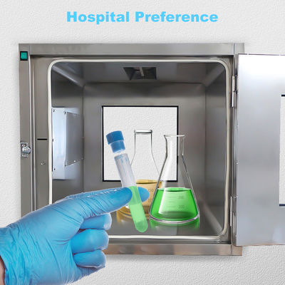 Cassa di passaggio in acciaio inossidabile GMP 304 con sterilizzazione UV e blocco meccanico