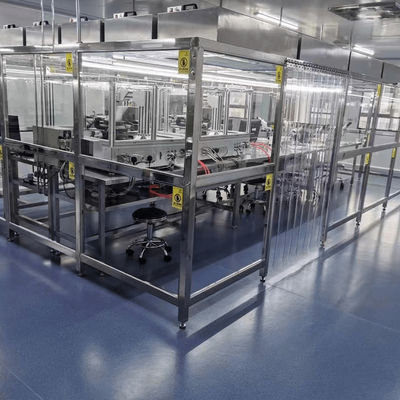 Sistema di camera pulita modulare portatile con porte di vetro e design personalizzabile per l'industria medica e alimentare