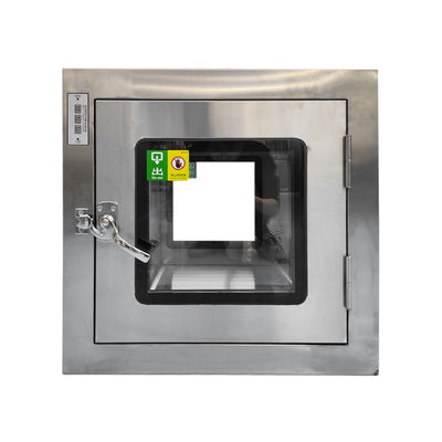 Box di passaggio di laboratorio in acciaio inossidabile 304 con blocco meccanico e sterilizzazione UV per il trasferimento in camera pulita