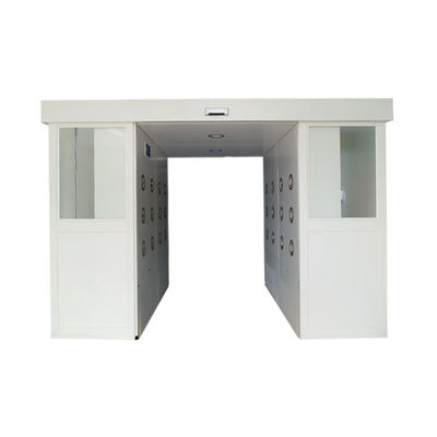 Prodotti industriali doccia d'aria con porte scorrevoli automatiche ventilatore da 1500W filtro HEPA da 0,3 μm trasferimento privo di polvere