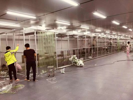Confinamento per ambienti puliti personalizzato con telaio in acciaio inossidabile 304, conformità alla classe 5 ISO e filtrazione HEPA 34× FFU