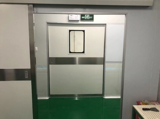 Porta scorrevole in acciaio industriale automatica. 1500 kg di capacità di carico e IP65 resistente alle intemperie per magazzini e banchine.