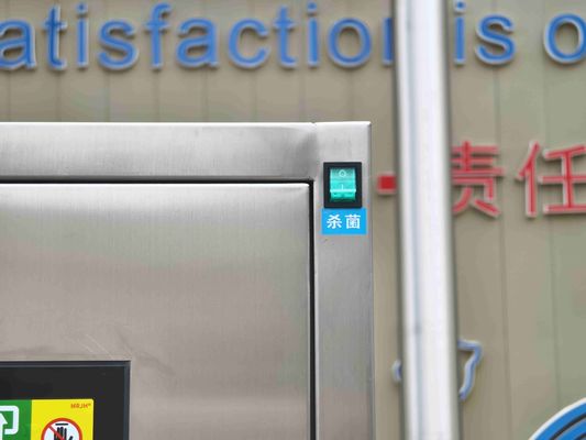 Casella di passaggio a tre strati meccanicamente interconnessa con sterilizzazione UV e costruzione in acciaio inossidabile 304