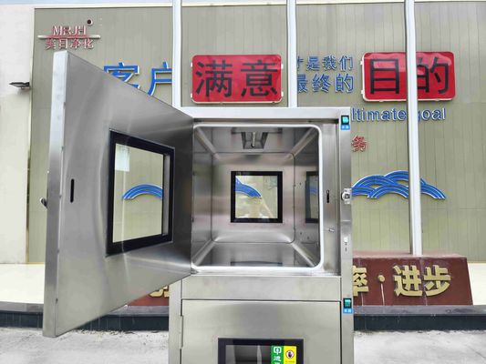 Cassa di passaggio a tre strati meccanicamente interconnessa con sterilizzazione UV ultra-sicura