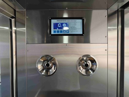 Doccia ad aria a porta scorrevole intelligente con riconoscimento facciale e costruzione in acciaio inossidabile per la decontaminazione del personale