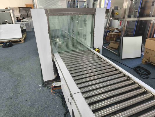 Doccia ad aria con trasportatore a rulli motorizzato con doppi filtri HEPA e telaio in acciaio inossidabile 304 per sistema di trasferimento per camere bianche conforme a ISO 14644 e GMP
