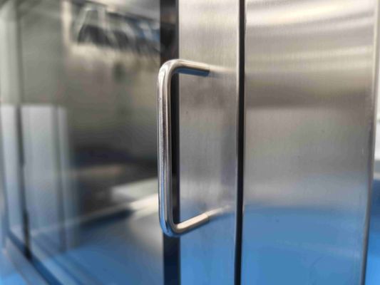 Scatola di passaggio con interblocco elettronico a doppia camera in acciaio inossidabile con sterilizzazione UV per il controllo della contaminazione delle camere bianche
