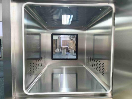 Casella di passaggio laminare a porta automatica con purezza dell'aria ISO classe 5 filtrata HEPA e porte scorrevoli motorizzate