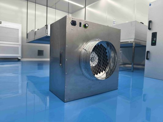 Unità di filtraggio a ventole a aspirazione inversa con portamento a flange e filtrazione ad alta efficienza per ambienti puliti