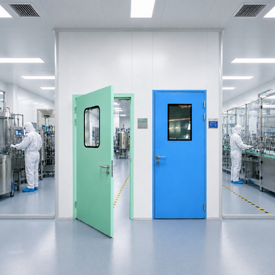 Porta in acciaio igienico cleanroom con dimensioni personalizzate e sigillo ermetico per applicazioni industriali