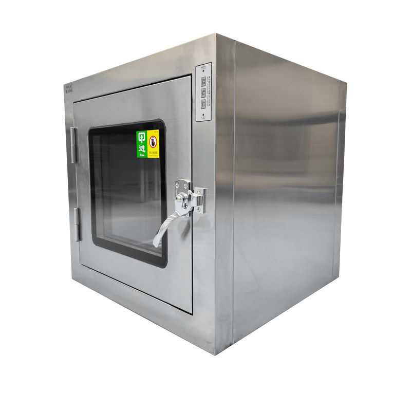 Box di passaggio di laboratorio in acciaio inossidabile 304 con blocco meccanico e sterilizzazione UV per il trasferimento in camera pulita
