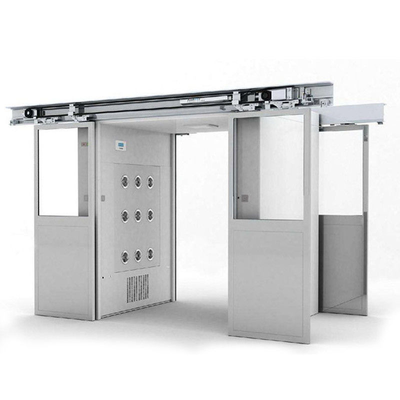 Porta scorrevole automatica, doccia d'aria, DIN75200, design antincendio e antincolisione radar, ISO 14644-1
