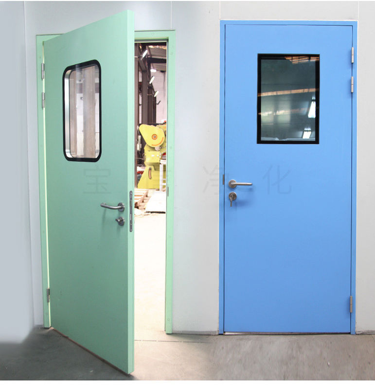 Porte in acciaio per sale pulite di alta qualità. Disegno igienico, taglie personalizzate e sigillo ermetico. Certificato ISO.