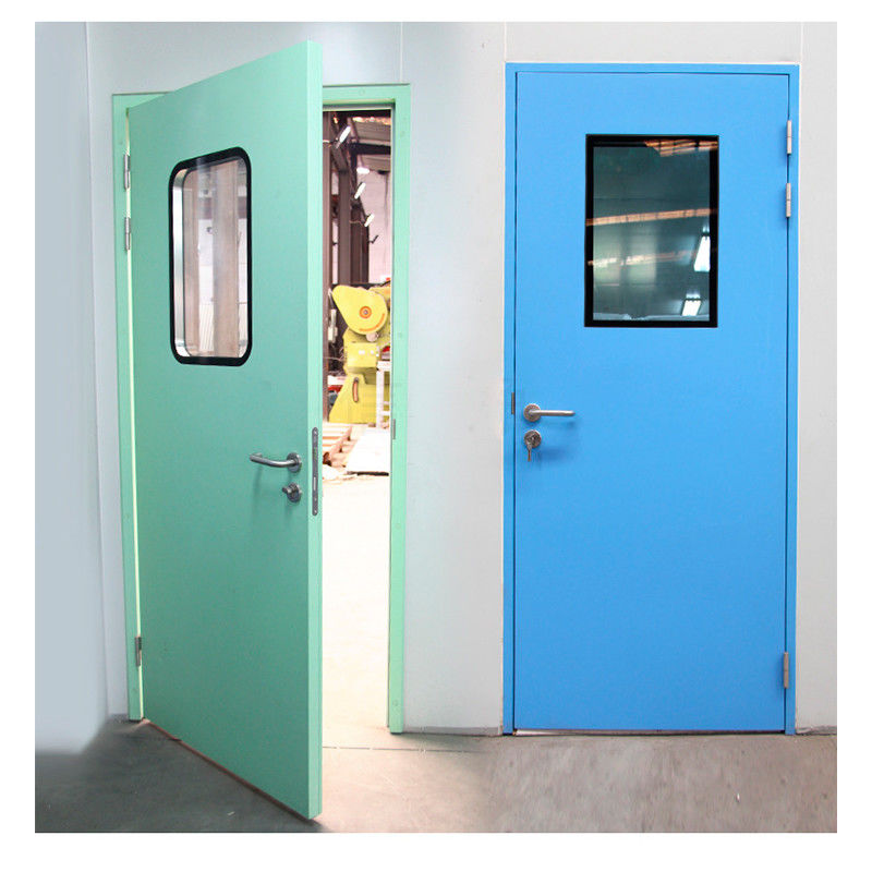 Porte in acciaio a doppia oscillazione per la stanza pulita. Disegno resistente al traffico. Certificato FDA/CE.