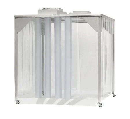 ISO 5 Clean Booth con HEPA FFU System. Modular & Mobile Design per laboratori/elettronica.
