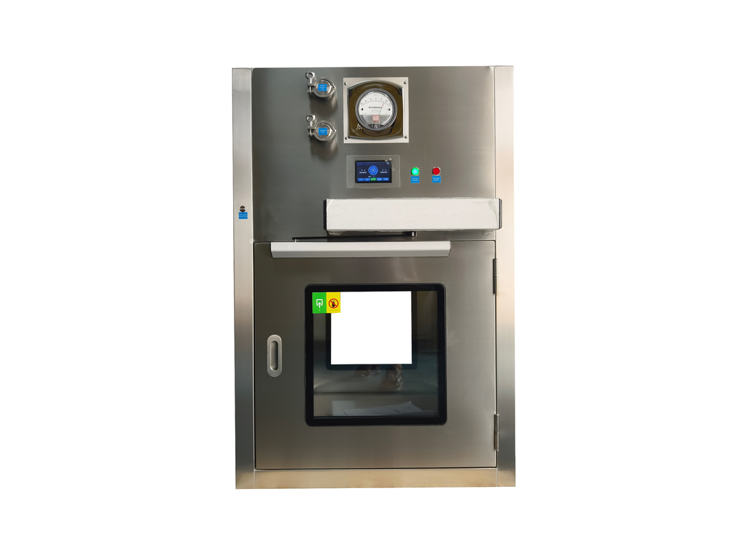 Casella di passaggio laminare a porta automatica con purezza dell'aria ISO classe 5 filtrata HEPA e porte scorrevoli motorizzate