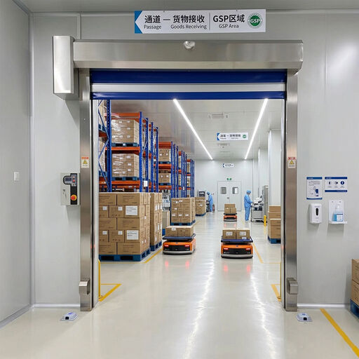 Smart IoT-Enabled High-Speed Roll-Up Door con sigilli antispina e velocità regolabile da 0,6-2,5 m/s per uso farmaceutico e minerario