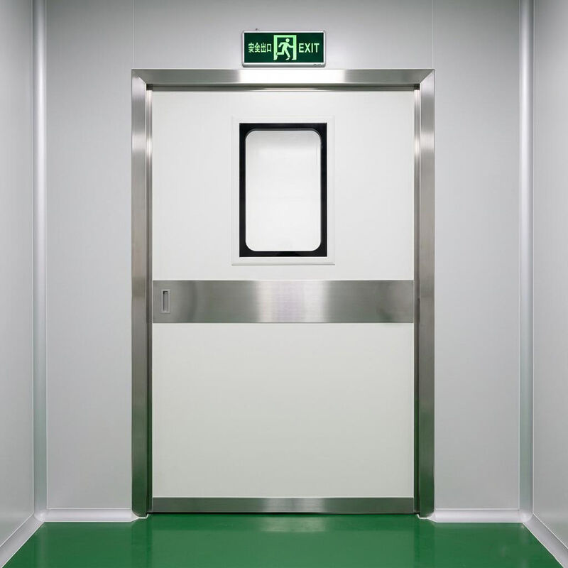 Porta scorrevole in acciaio industriale automatica con capacità di carico di 1500 kg IP65 resistente alle intemperie e conforme alla norma ISO 14644